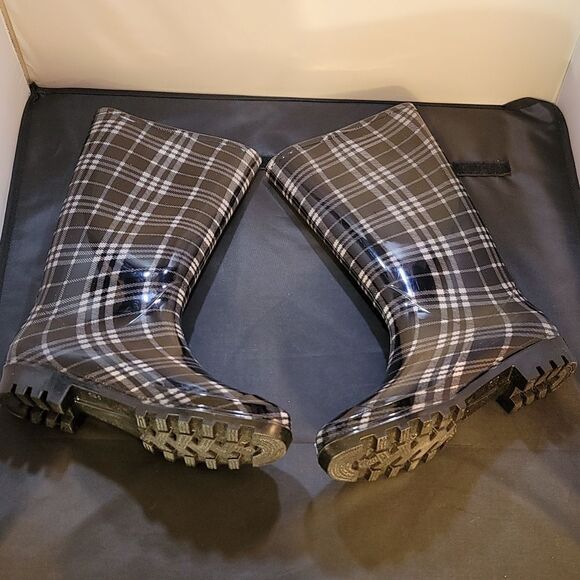 ASGARD WOMEN'S MID CALF RAIN PRINTED WATERPROOF RUBBER BOOTS - Picture 8 of 16